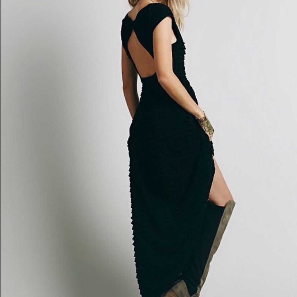 Free people ruffles and rows maxi dress